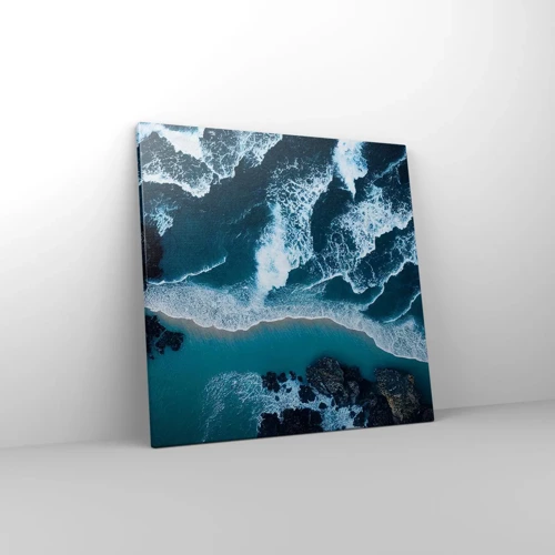 Lærredstryk - Billede på lærred - Svøbt i bølger - 50x50 cm
