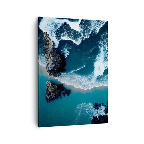 Lærredstryk - Billede på lærred - Svøbt i bølger - 50x70 cm
