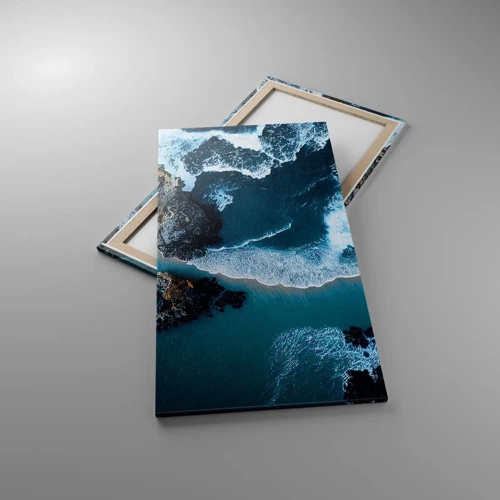 Lærredstryk - Billede på lærred - Svøbt i bølger - 65x120 cm