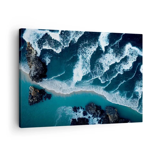 Lærredstryk - Billede på lærred - Svøbt i bølger - 70x50 cm