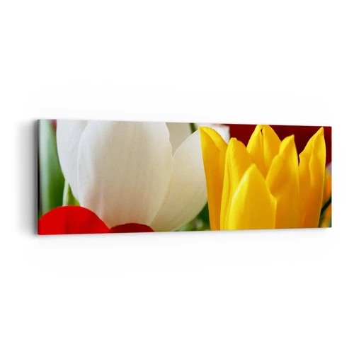 Lærredstryk - Billede på lærred - Tulipanfeber - 90x30 cm