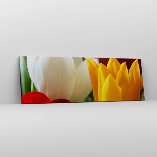 Lærredstryk - Billede på lærred - Tulipanfeber - 90x30 cm