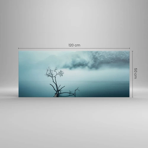 Lærredstryk - Billede på lærred - Ud af vand og tåge - 120x50 cm