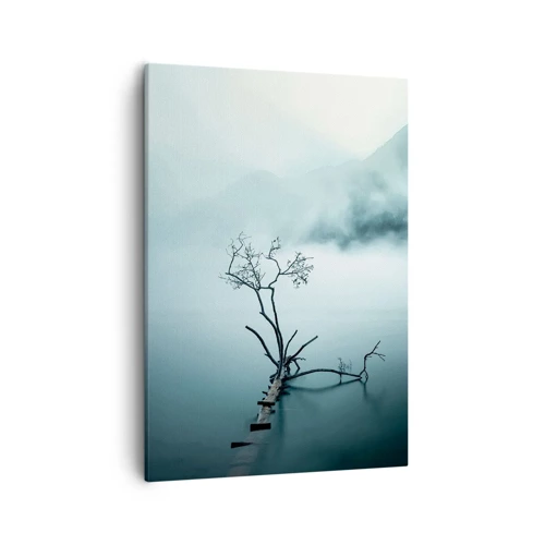 Lærredstryk - Billede på lærred - Ud af vand og tåge - 50x70 cm