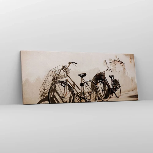 Lærredstryk - Billede på lærred - Uforglemmelig charme fra fortiden - 100x40 cm