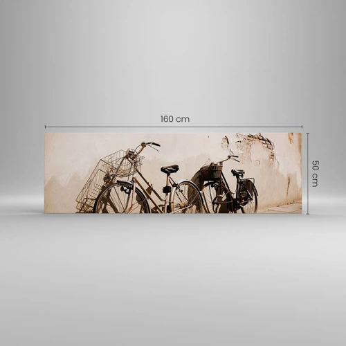 Lærredstryk - Billede på lærred - Uforglemmelig charme fra fortiden - 160x50 cm