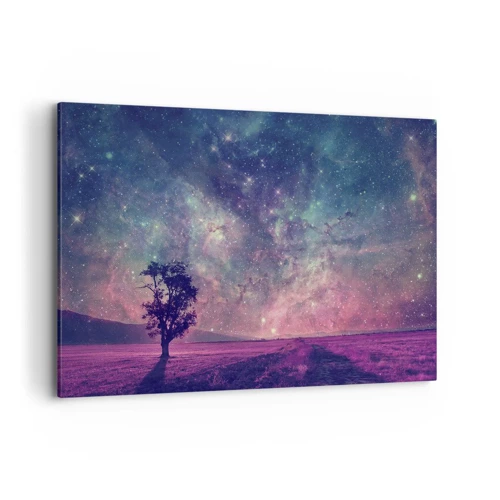 Lærredstryk - Billede på lærred - Under en magisk himmel - 100x70 cm