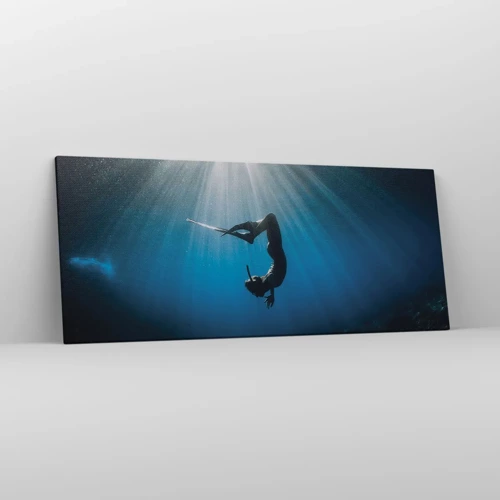 Lærredstryk - Billede på lærred - Undervandsdans - 120x50 cm