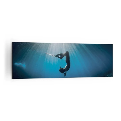 Lærredstryk - Billede på lærred - Undervandsdans - 160x50 cm