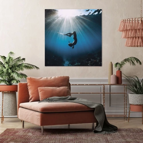 Lærredstryk - Billede på lærred - Undervandsdans - 60x60 cm