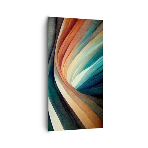 Lærredstryk - Billede på lærred - Vævet af farver - 65x120 cm