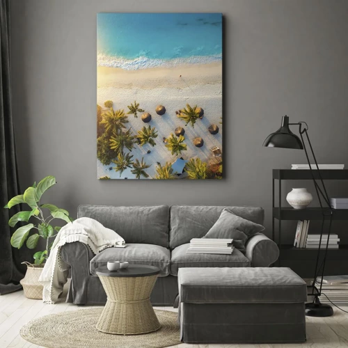 Lærredstryk - Billede på lærred - Velkommen til paradis - 45x80 cm