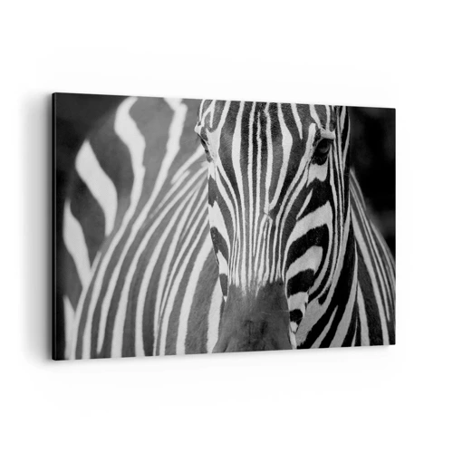 Lærredstryk - Billede på lærred - Verden er sort og hvid - 120x80 cm