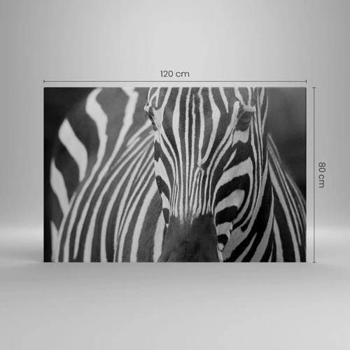 Lærredstryk - Billede på lærred - Verden er sort og hvid - 120x80 cm