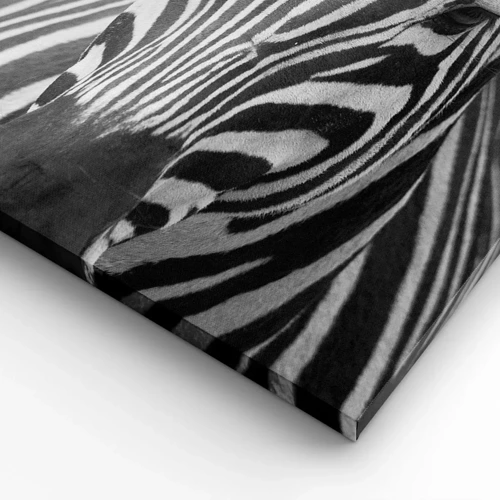 Lærredstryk - Billede på lærred - Verden er sort og hvid - 65x120 cm