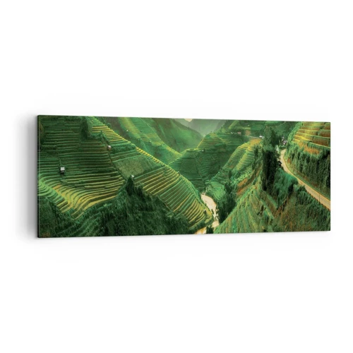 Lærredstryk - Billede på lærred - Vietnamesisk dal - 140x50 cm