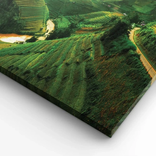 Lærredstryk - Billede på lærred - Vietnamesisk dal - 140x50 cm