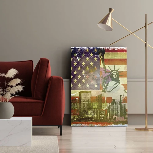 Lærredstryk - Billede på lærred - Viva America! - 50x70 cm