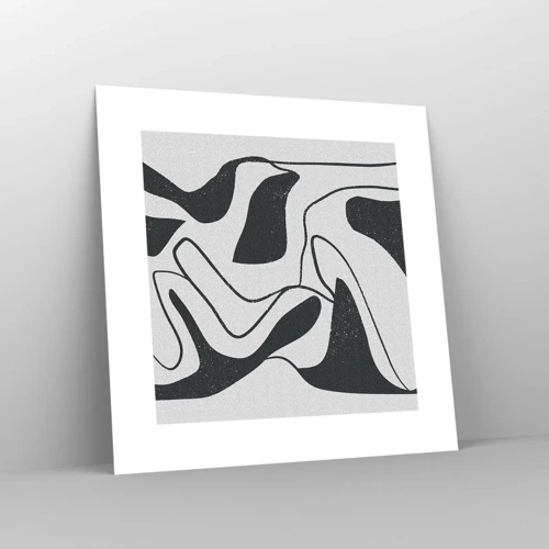 Plakat - Abstrakt leg i en labyrint - 30x30 cm