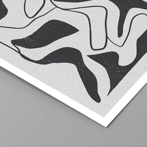 Plakat - Abstrakt leg i en labyrint - 30x30 cm