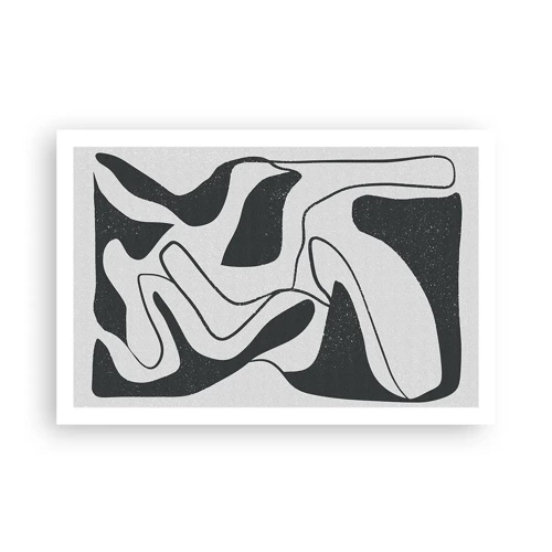 Plakat - Abstrakt leg i en labyrint - 91x61 cm