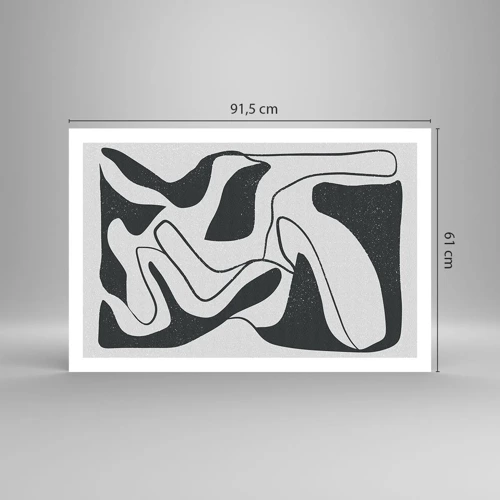 Plakat - Abstrakt leg i en labyrint - 91x61 cm