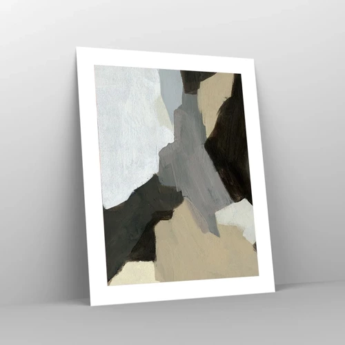 Plakat - Abstraktion: afsked med det grå - 40x50 cm