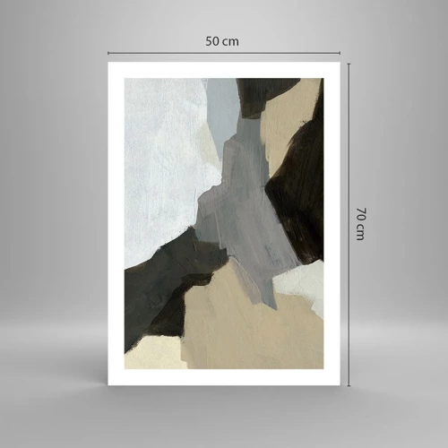 Plakat - Abstraktion: afsked med det grå - 50x70 cm
