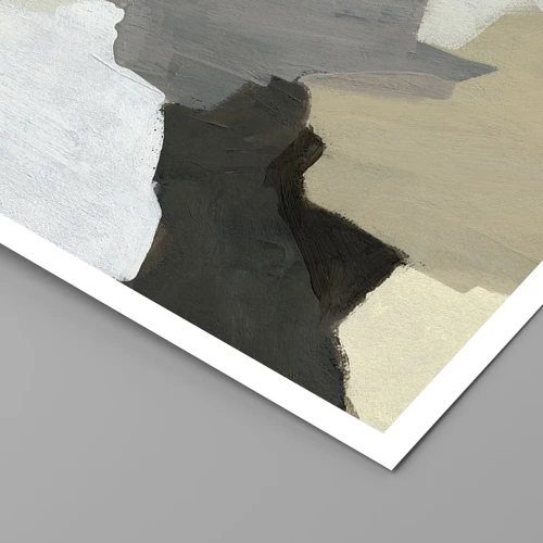 Plakat - Abstraktion: afsked med det grå - 50x70 cm