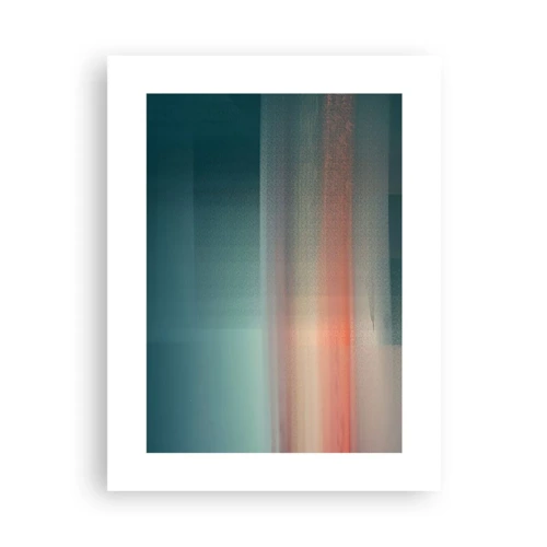 Plakat - Abstraktion: bølger af lys - 30x40 cm