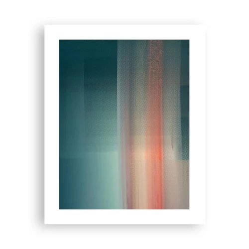 Plakat - Abstraktion: bølger af lys - 40x50 cm