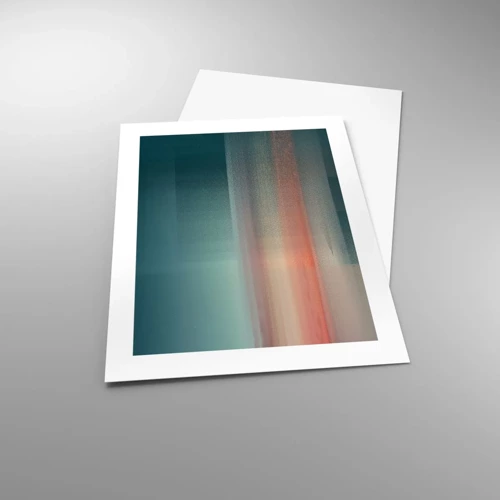 Plakat - Abstraktion: bølger af lys - 40x50 cm