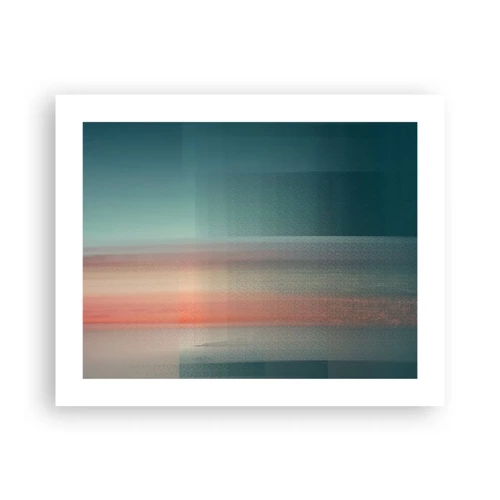 Plakat - Abstraktion: bølger af lys - 50x40 cm