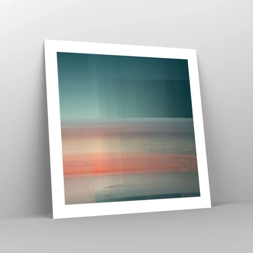 Plakat - Abstraktion: bølger af lys - 50x50 cm