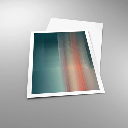 Plakat - Abstraktion: bølger af lys - 61x91 cm
