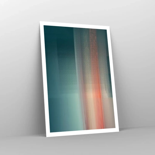 Plakat - Abstraktion: bølger af lys - 70x100 cm