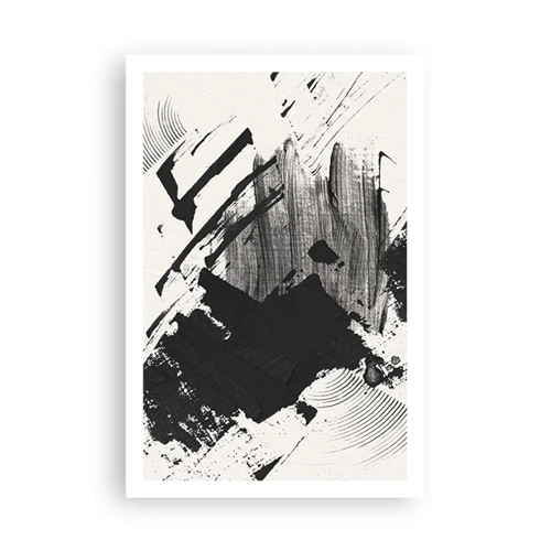 Plakat - Abstraktion - det sortes udtryk - 61x91 cm