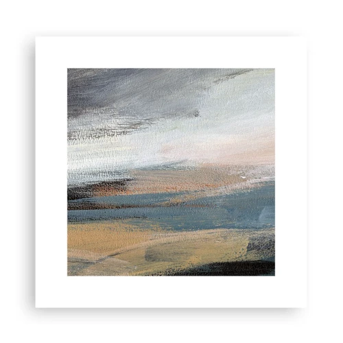 Plakat - Abstraktion: nordligt landskab - 30x30 cm