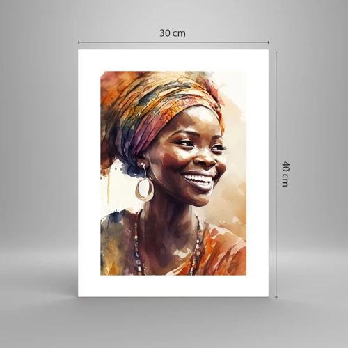 Plakat - Afrikansk dronning - 30x40 cm