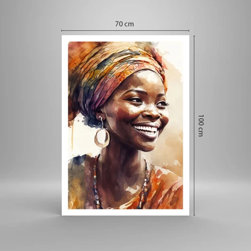 Plakat - Afrikansk dronning - 70x100 cm