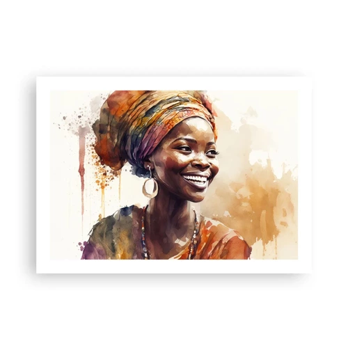 Plakat - Afrikansk dronning - 70x50 cm