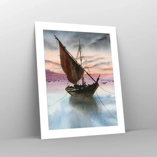 Plakat - Aften i havnen - 40x50 cm