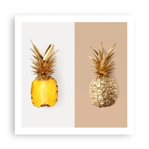 Plakat - Ananas til os - 60x60 cm