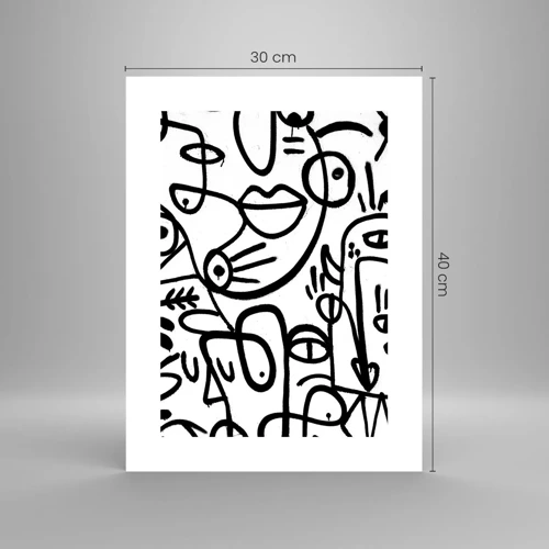 Plakat - Ansigter og luftspejlinger - 30x40 cm