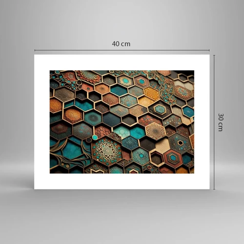 Plakat - Arabiske ornamenter - en variation - 40x30 cm