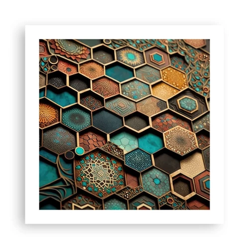 Plakat - Arabiske ornamenter - en variation - 50x50 cm