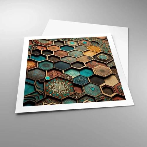 Plakat - Arabiske ornamenter - en variation - 60x60 cm