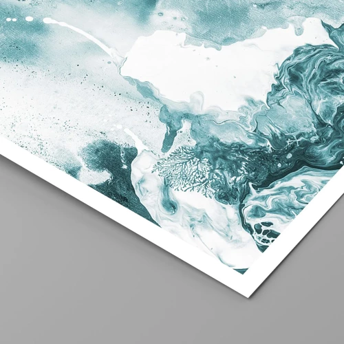 Plakat - Blå oversvømmelsesflader - 100x70 cm