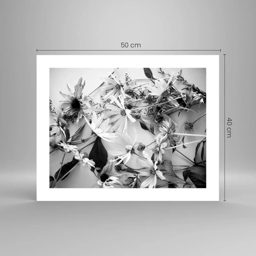 Plakat - Blomster uden buket - 50x40 cm