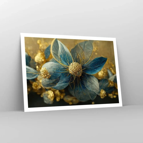 Plakat - Blomstre med guld - 100x70 cm